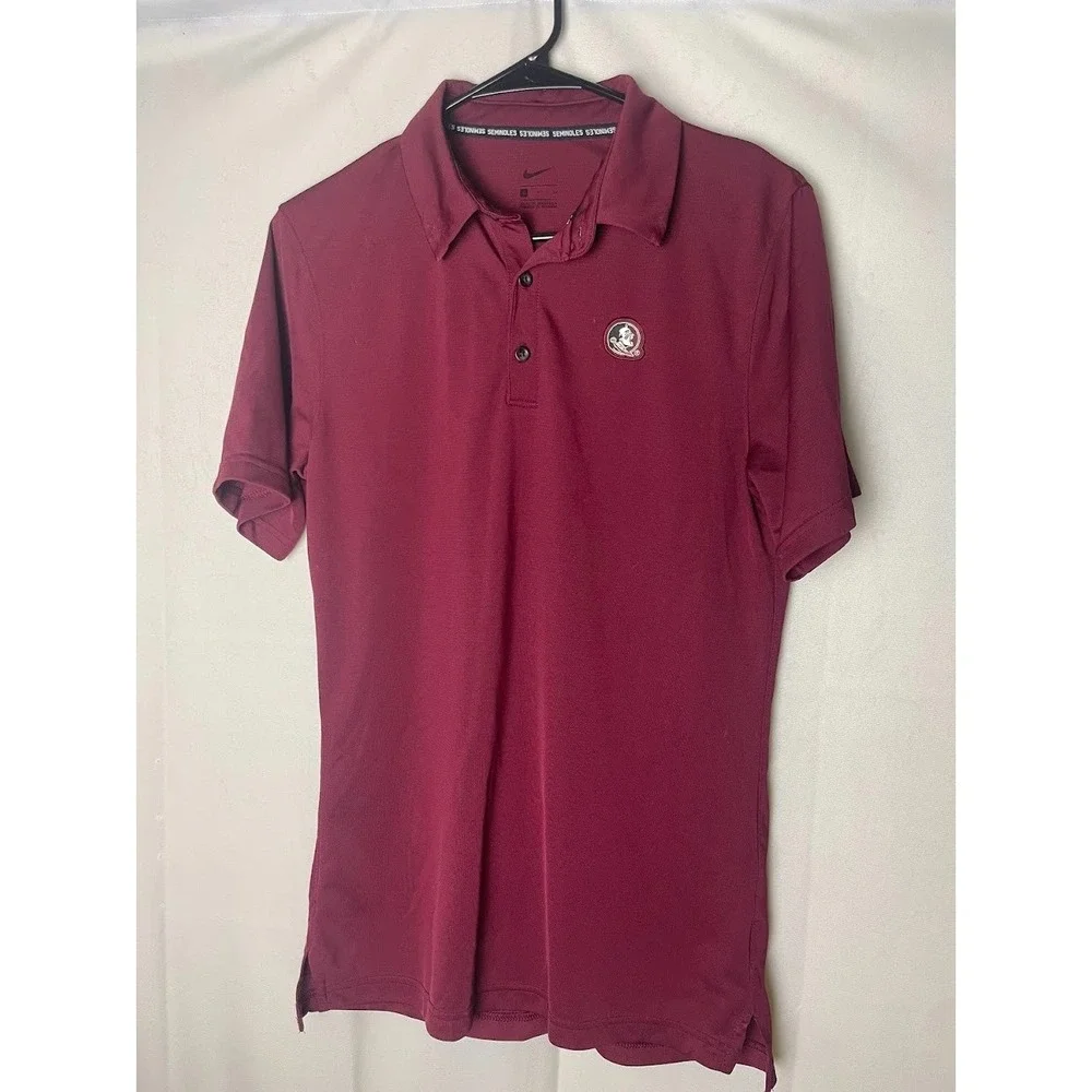 Nike Florida State Seminoles Men's Polo Shirt Maroon Red Size Small